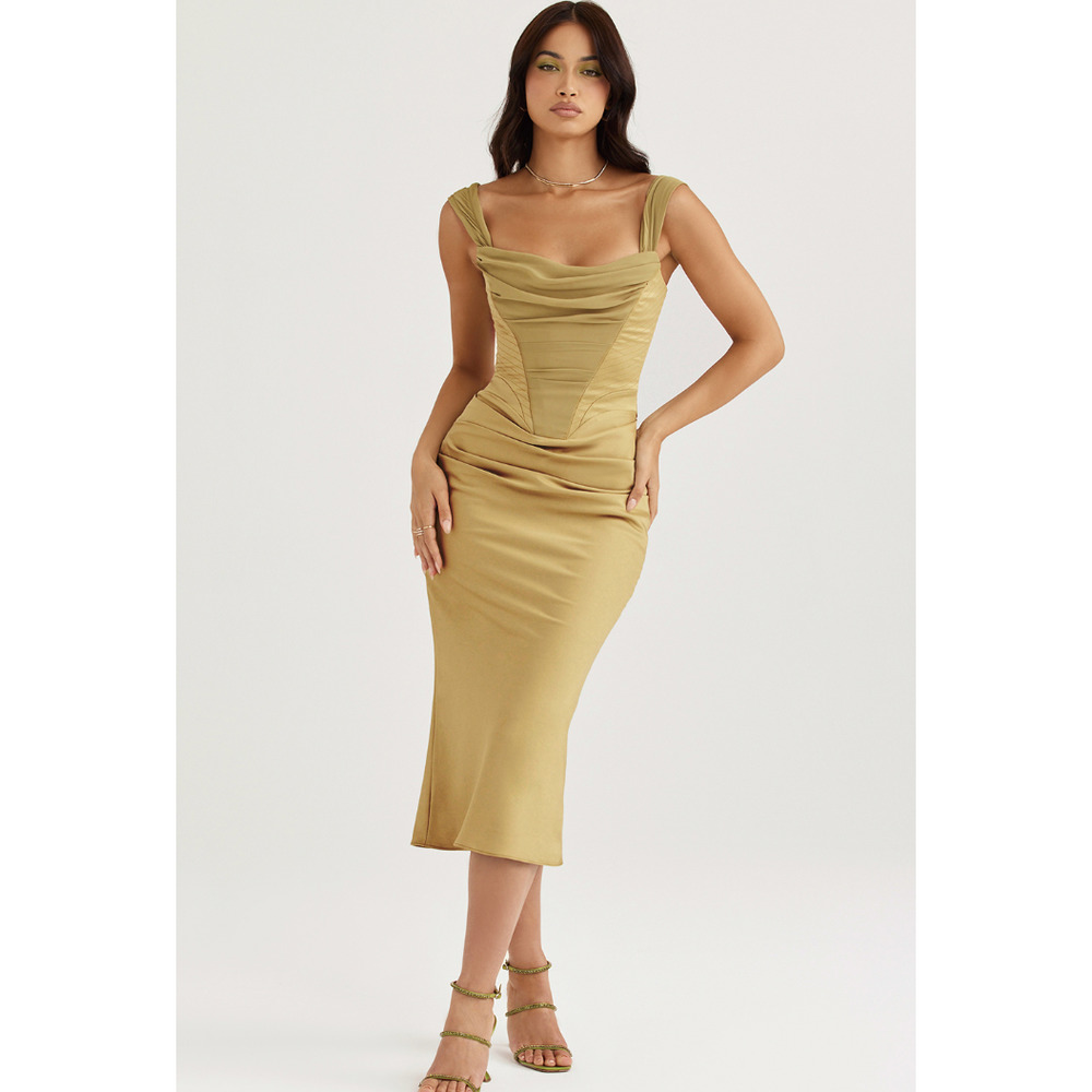 House of CB Gold Midi Dress